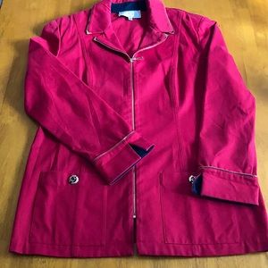 St. John Sport by Marie Gray Blazer Jacket Red L